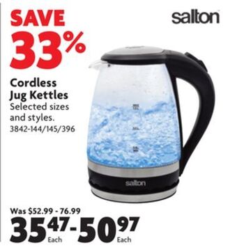 Home Hardware Cordless jug kettles offer