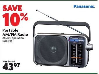 Home Hardware Portable am/fm radio offer