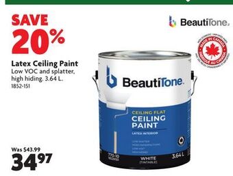 Home Hardware Latex ceiling paint offer