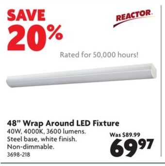Home Hardware 48" wrap around led fixture offer