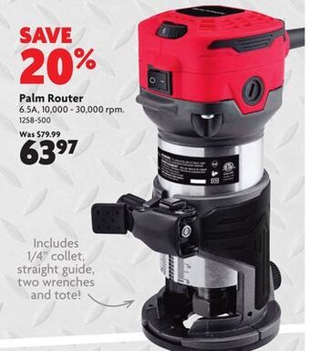 Home Hardware Palm router offer