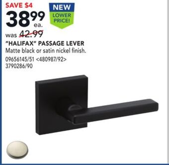 RONA Weiser "halifax" passage lever offer