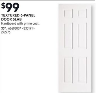 RONA Metrie textured 6-panel door slab 30" offer
