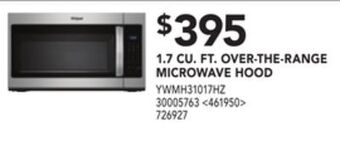 RONA Whirlpool 1.7 cu. ft. over-the-range microwave hood offer