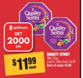 Shoppers Drug Mart Quality street tin offer