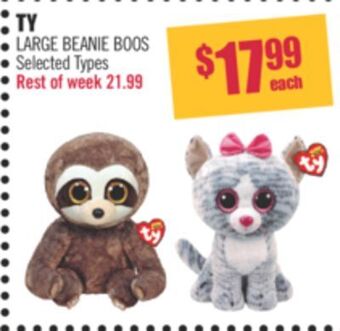 Shoppers Drug Mart Ty large beanie boos offer