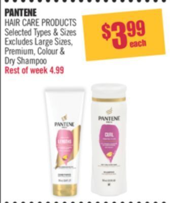 Shoppers Drug Mart Pantene hair care products offer