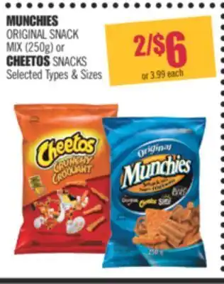 Shoppers Drug Mart Munchies original snack mix (250g) or cheetos snacks offer
