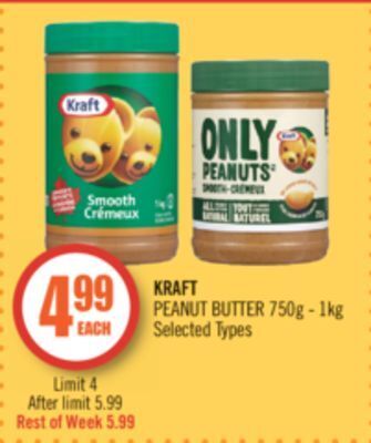 Shoppers Drug Mart Kraft peanut butter offer