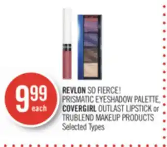 Shoppers Drug Mart Revlon so fierce! prismatic eyeshadow palette, covergirl outlast lipstick or trublend makeup products offer