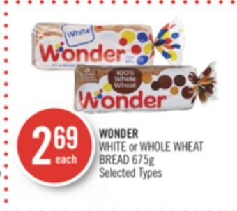 Shoppers Drug Mart Wonder white or whole wheat bread offer