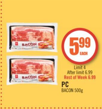 Shoppers Drug Mart Pc bacon offer