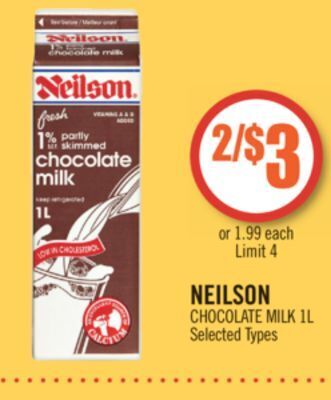 Shoppers Drug Mart Neilson chocolate milk offer