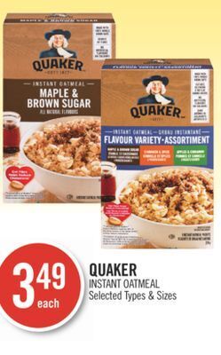 Shoppers Drug Mart Quaker instant oatmeal offer