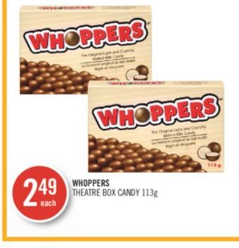 Shoppers Drug Mart Whoppers theatre box candy offer