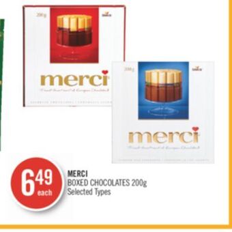 Shoppers Drug Mart Merci boxed chocolates offer