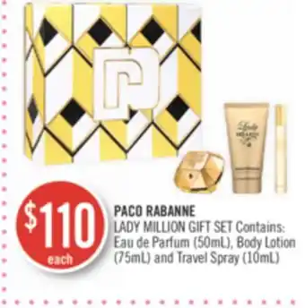Shoppers Drug Mart Paco rabanne lady million gift set offer