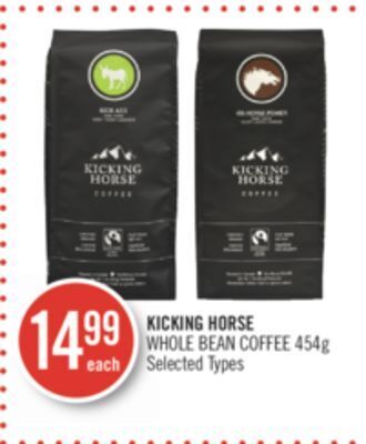 Shoppers Drug Mart Kicking horse whole bean coffee offer