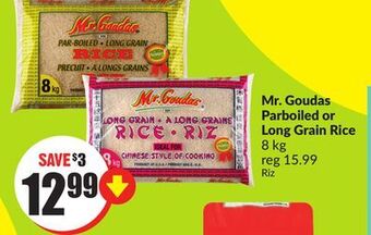 FreshCo Mr. goudas parboiled or long grain rice 8 kg offer