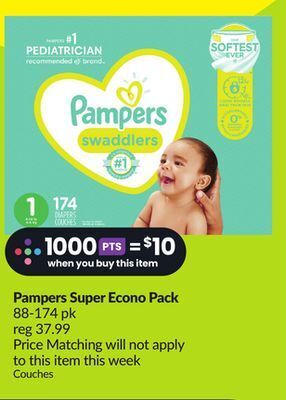 FreshCo Pampers super econo pack 88-174 pk offer