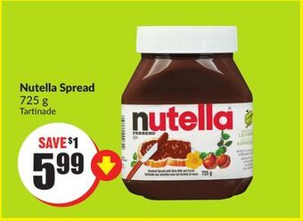 FreshCo Nutella spread 725 g offer