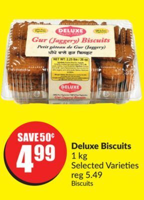 FreshCo Deluxe biscuits 1 kg selected varieties offer