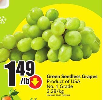 Chalo FreshCo Green seedless grapes offer
