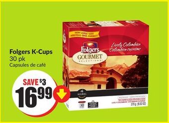 Chalo FreshCo Folgers k-cups 30 pk offer