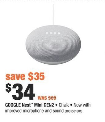 Home Depot Google nest™ mini gen2 offer