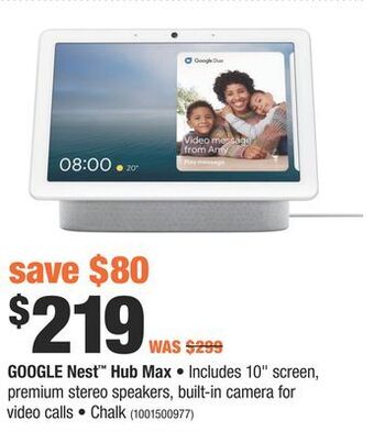 Home Depot Google nest™ hub max offer