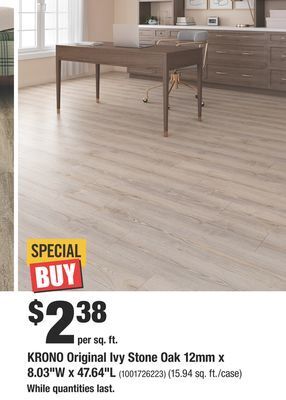 Home Depot Krono original ivy stone oak 12mm x 8.03"w x 47.64"l offer
