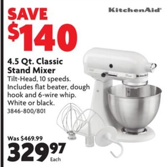 Home Hardware 4.5 qt. classic stand mixer offer