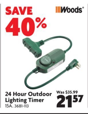 Home Hardware 24 hour outdoor lighting timer offer