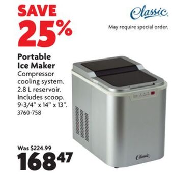 Home Hardware Portable ice maker offer
