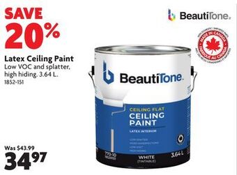 Home Hardware Latex ceiling paint offer