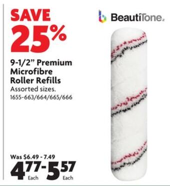 Home Hardware 9-1/2" premium microfibre roller refills offer