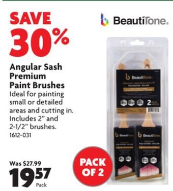 Home Hardware Angular sash premium paint brushes offer