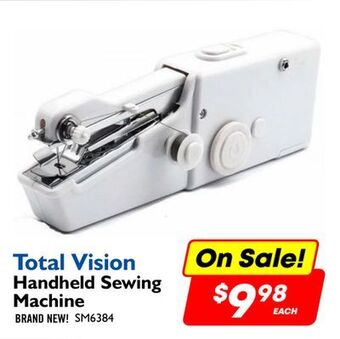 Total vision handheld sewing machine