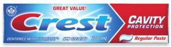 Walmart Crest cavity protection 100 ml toothpaste offer