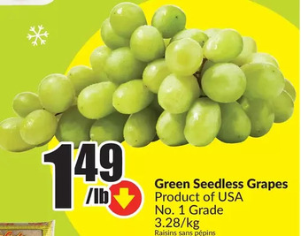 FreshCo Green seedless grapes offer