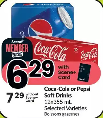 FreshCo Coca-cola or pepsi soft drinks offer
