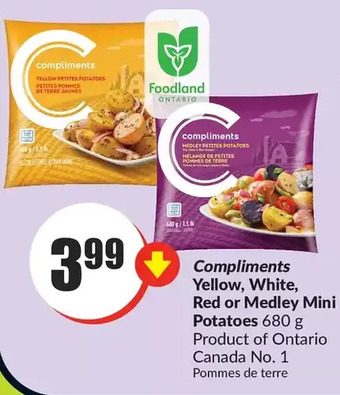 FreshCo Compliments yellow, white, red or medley mini potatoes offer