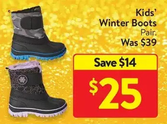 Walmart Kids' winter boots offer