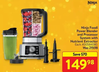 Walmart Ninja foodi power blender and processor system with nutrient extractor offer