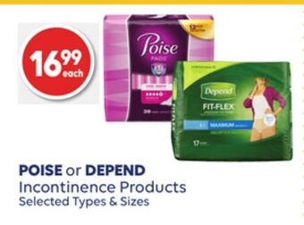 Shoppers Drug Mart Poise or depend incontinence products offer