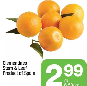 Highland Farms Clementines stem & leaf offer