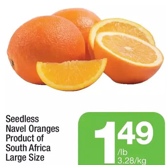 Highland Farms Seedless navel oranges offer