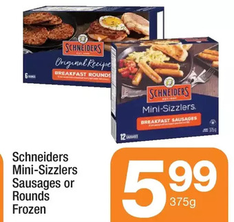 Highland Farms Schneiders mini-sizzlers sausages or rounds offer