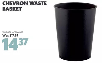 Home Hardware Chevron waste basket offer