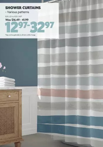 Home Hardware Shower curtains offer